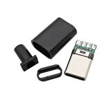 Type-c Usb 3.1 Şarj Soketi 24 Pin Erkek Fiş - Siyah