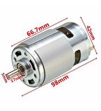RS775 DC Motor 24V 15000Rpm Yüksek Hız Tork Matkap Torna CNC Router Motor Dairesel Testere Düşük Ses