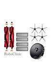 Roborock S6 Maxv Robot Süpürge Uyumlu Yedek Ana Fırça, Yan Fırça, Hepa Filtre, Mopsuz Yenileme Seti