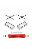 Roborock Q7 Max / Q7 Max Plus Siyah Robot Süpürge Uyumlu 5adet Yenileme Seti.
