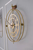 Romera Classic Exclusive (GOLD) , Modern Dekoratif Metal Duvar Saati