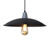 Retro Metal Sarkıt Avize Rustik Tekli Sarkıt Siyah Krom Askılı