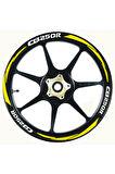  MOTOSİKLET Ön/Arka Takım Jant Şeridi SARI Cb250R Uyumlu