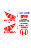 MOTOSİKLET HONDA Uyumlu Aksesuar Oto Motorsiklet Kask Sticker Set KIRMIZI