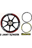  MOTOSİKLET Ön/Arka Takım Jant Şeridi YAMAHA Mt 09 BEYAZ Yazılı KIRMIZI Şeritli