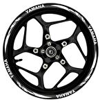MOTOSİKLET YAMAHA Ön/Arka Takım BEYAZ yazılı  BEYAZ Pençe Şerit