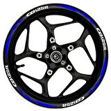 MOTOSİKLET CB125R Ön/Arka Takım BEYAZ yazılı  MAVİ FOSFORLU Pençe Şerit