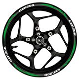 MOTOSİKLET CB125R Ön/Arka Takım BEYAZ yazılı  YEŞİL FOSFORLU Pençe Şerit