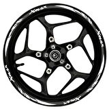 MOTOSİKLET XMAX Ön/Arka Takım BEYAZ yazılı  BEYAZ Pençe Şerit