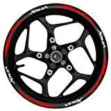MOTOSİKLET XMAX Ön/Arka Takım BEYAZ yazılı  KIRMIZIPençe Şerit
