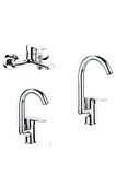 ŞENPRES EMRE MİX BANYO BATARYASI S-35061 + ŞENPRES EMRE MİX KUĞU EVYE BATARYASI S-35065/1 + EMRE MİX KUĞU LAVABO BATARYASI S-35066/1
