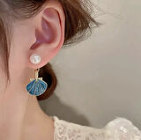 Deniz Kabuklu İncili Küpe