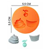 Cupcake Silikon Şeker Hamuru, Sabun, Mum Kalıp