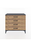 Arges Şifonyer 4 Çekmeceli 88x30x80 Antrasit-Çam