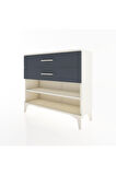 Arges Şifonyer Tek Raflı 2 Çekmeceli 88x30x80 Aytaşı-Antrasit