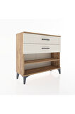 Arges Şifonyer Tek Raflı 2 Çekmeceli 88x30x80 Çam-Aytaşı