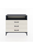 Arges Şifonyer Tek Raflı 3 Çekmeceli 88x30x80 Antrasit-Aytaşı