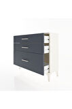 Arges Şifonyer 3 Çekmeceli 88x30x80 Aytaşı-Antrasit