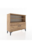 Arges Şifonyer 2 Raflı Tek Çekmeceli 88x30x80 Çam-Çam