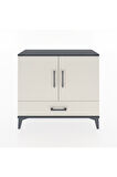 Arges Şifonyer 2 Raflı Tek Çekmeceli 2 Kapaklı 88x30x80 Antrasit-Aytaşı