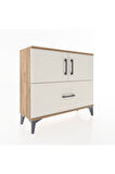 Arges Şifonyer 2 Raflı Tek Çekmeceli 2 Kapaklı 88x30x80 Çam-Aytaşı