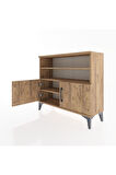 Arges Şifonyer 3 Raflı 2 Kapaklı 88x30x80 Çam-Çam