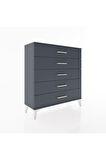 Arges Şifonyer 5 Çekmeceli 88x30x96 Antrasit-Antrasit