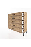 Arges Şifonyer 5 Çekmeceli 88x30x96 Çam-Çam