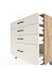 Arges Şifonyer 4 Çekmeceli 88x30x96 Çam-Aytaşı