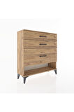Arges Şifonyer 3 Çekmeceli 88x30x96 Çam-Çam