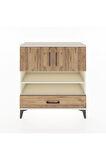 Arges Şifonyer 4 Raflı Tek Çekmeceli 2 Kapaklı 88x30x96 Aytaşı-Çam