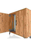 Arges Şifonyer 2 Kapaklı 88x30x96 Çam-Çam