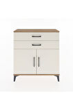 Arges Şifonyer Tek Raflı 2 Çekmeceli 2 Kapaklı 88x30x96 Çam-Aytaşı