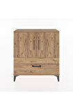 Arges Şifonyer 2 Raflı Tek Çekmeceli 2 Kapaklı 88x30x96 Çam-Çam