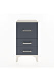 Arges Komodin 3 Çekmeceli 44x30x80 Aytaşı-Antrasit