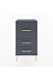 Arges Komodin 3 Çekmeceli 44x30x80 Antrasit-Antrasit