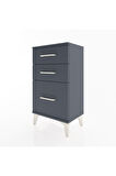 Arges Komodin 3 Çekmeceli 44x30x80 Antrasit-Antrasit