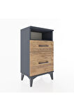 Arges Komodin 3 Çekmeceli 44x30x80 Antrasit-Çam