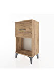 Arges Komodin Tek Çekmeceli 44x30x80 Çam-Çam
