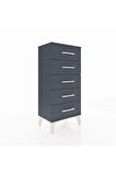 Arges Komodin 5 Çekmeceli 44x30x96 Antrasit-Antrasit