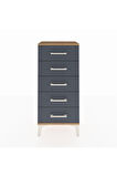 Arges Komodin 5 Çekmeceli 44x30x96 Çam-Antrasit