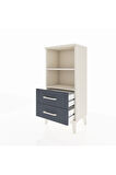 Arges Komodin 2 Raflı 2 Çekmeceli 44x30x96 Aytaşı-Antrasit