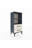 Arges Komodin 2 Raflı 2 Çekmeceli 44x30x96 Antrasit-Aytaşı