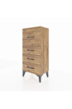 Arges Komodin 4 Çekmeceli 44x30x96 Çam-Çam