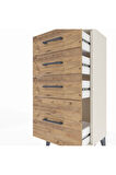 Arges Komodin 4 Çekmeceli 44x30x96 Aytaşı-Çam