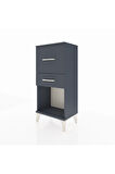 Arges Komodin 2 Çekmeceli 44x30x96 Antrasit-Antrasit