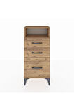 Arges Komodin Tek Raflı 3 Çekmeceli 44x30x96 Çam-Çam