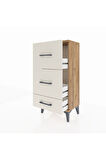 Arges Komodin 3 Çekmeceli 44x30x96 Çam-Aytaşı