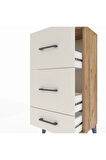 Arges Komodin 3 Çekmeceli 44x30x96 Çam-Aytaşı