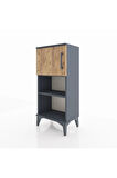 Arges Komodin 2 Raflı Tek Kapaklı 44x30x96 Antrasit-Çam
